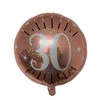 18 inch-es 30-as Rosegold Csillogó Szülinapi Fólia Lufi