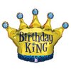 30 inch-es Birthday King Szülinapi Fólia Lufi