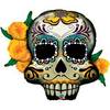 38 inch-es Day of the Dead Skull Fólia Lufi Halloween-re