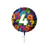 18 inch-es 4-es Számos Színes Szülinapi Fólia Lufi