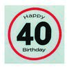 Happy Birthday 40-es Sebességkorlátozó Szülinapi Parti Szalvéta - 33 x 33 cm, 20 db