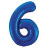 34 inch-es 6 Kék - Blue Számos Super Shape Fólia Lufi