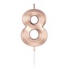 8-as Metál Rosegold Szülinapi Számgyertya