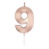 9-es Metál Rosegold Szülinapi Számgyertya