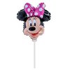Disney Minnie Egér Fej Fólia Lufi Pálcán, 23 cm