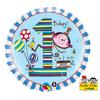 18 inch-es 1-es Számos Majom Monkey Stripes Szülinapi Héliumos Fólia Lufi