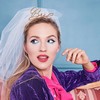 Arany Színű Bride Feliratú Fejpánt Fátyollal Lánybúcsúra