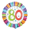 18 inch-es Radiant Birthday 80-as Születésnapi Héliumos Fólia Lufi