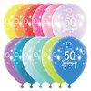 11 inch-es Boldog 50. Szülinapot Assortment Szülinapi Lufi (25 db/csomag)