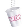 Bride Feliratú Fehér-Pink Nyakfüzér Felespohárral