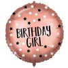 18 inch-es Birthday Girl Rosegold Szülinapi Fólia Lufi