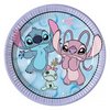 Disney Stitch - Angel Cute Papír Parti Tányér - 23 cm, 8 db-os