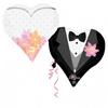 Couple Hearts - Esküvői Páros Szív Alakú Super Shape Fólia Lufi