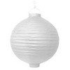 Fehér Színű Kerti Gömb Lampion Égővel - 30 cm