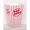 Fehér-Piros Csíkos Popcorn Doboz, 10 db-os