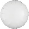 18 inch-es Fehér - White Kerek Fólia Lufi