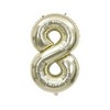 34 inch-es 8 White Gold Számos Super Shape Fólia Lufi