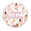 18 inch-es Happy Birthday Ballerinas Fólia Lufi