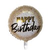 18 inch-es Happy Birthday Gold Dots Szülinapi Fólia Lufi