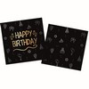 Happy Birthday Shining Glam Szülinapi Parti Szalvéta - 33 cm, 16 db-os