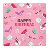 Happy Birthday Feliratú Parti Szalvéta Lányoknak - 33 cm x 33 cm, 16 db-os