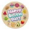 Happy Birthday Kawaii Szülinapi Parti Tányér - 23 cm, 8 db-os