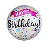 18 inch-es Happy Birthday Színes Konfetti Mintás Szülinapi Fólia Lufi