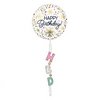 Happy Birthday Színes Konfetti Mintás Sétáló Szülinapi Fólia Lufi