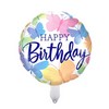 18 inch-es Happy Birthday Színes Pillangók Szülinapi Fólia Lufi