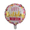 18 inch-es Happy Birthday to You Pink & Gold Szülinapi Fólia Lufi