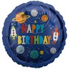 17 inch-es Holographic HBD Outer Space - Világűr Szülinapi Fólia Lufi