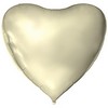 68 inch-es Ivory Szív - Heart Ivory Fólia Lufi