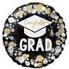 18 inch-es Congrats Grad Holografikus Ballagási Fólia Lufi