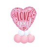 I Love You Feliratos Pink Valentin-napi Asztali Lufidísz