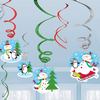 Joyful Snowman Spirális Függő Dekoráció Karácsonyra - 12 db-os
