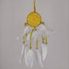 Kecil Horgolt Közepű Álomfogó - Sárga, 6 cm