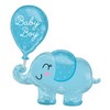 Kék Elefánt - Baby Boy Elephant Héliumos Fólia Lufi Babaszületésre