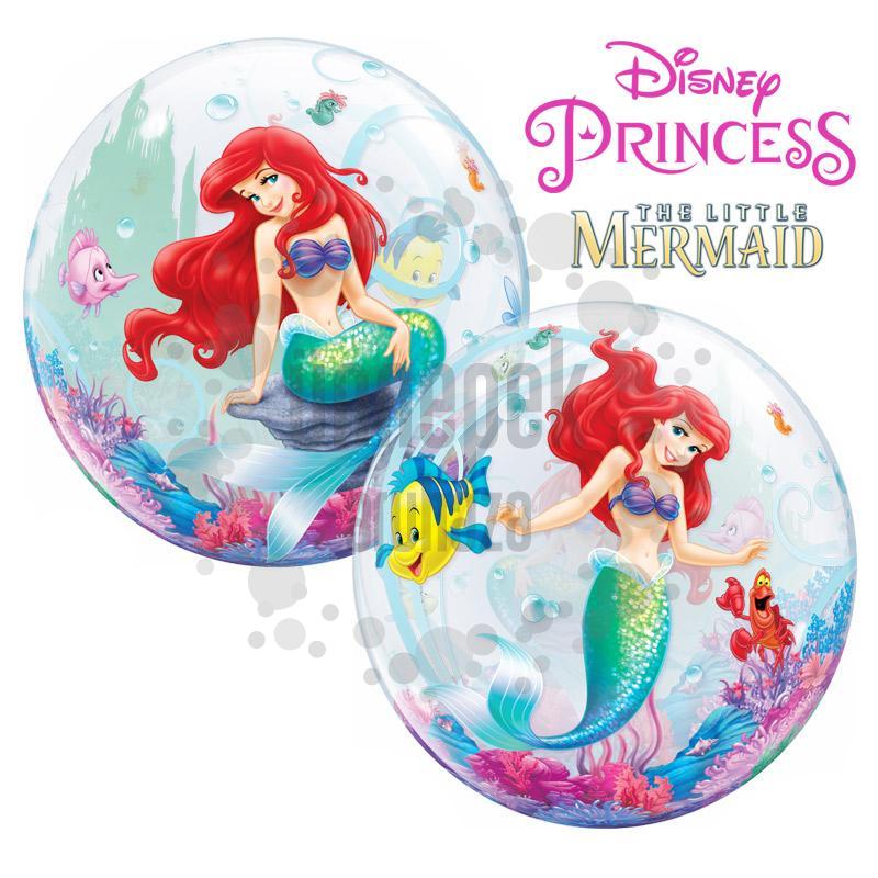 22 inch-es Disney Bubbles The Little Mermaid - A Kis Hableány Héliumos Lufi
