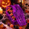 Koporsó Alakú Cukorka Tartó Halloweenra - Lila, 19,5 x 5 cm