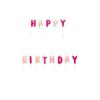 Happy Birthday Feliratú Rózsaszín Gyertya - 13 db-os