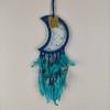 Laba-Laba Hold Alakú Álomfogó - Türkiz, 13 cm