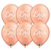 11 inch-es Team Bride Rosegold Lufi Lánybúcsúra (6 db/csomag)