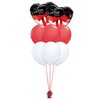 Love You Fekete Fehér Piros Valentin-napi Prémium Léggömbcsokor