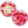 22 inch-es I Love You Paper Hearts Bubble Lufi Valentin-napra