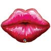 30 inch-es Piros Száj - Big Red Kissey Lips Super Shape Héliumos Fólia Lufi