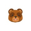 Maci Fej - Bear Head Mini Shape Fólia Lufi (5 db/csomag)