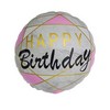 18 inch-es Márvány Mintás Happy Birthday Pink Arany Szülinapi Fólia Lufi