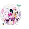 22 inch-es Disney Bubbles Minnie Mouse Első Szülinapi Héliumos Lufi