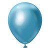 5 inch-es Mirror - Chrome Blue - Kék Kerek Lufi (100 db/csomag) - Kalisan