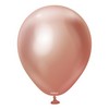 5 inch-es Mirror - Chrome Rosegold - Rózsaarany Kerek Lufi (100 db/csomag) - Kalisan